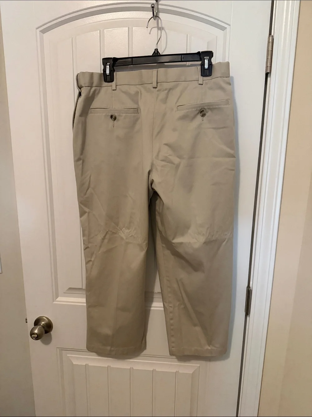 Savane Classic Pleated Khaki Dress Pants - Neutral Beige
